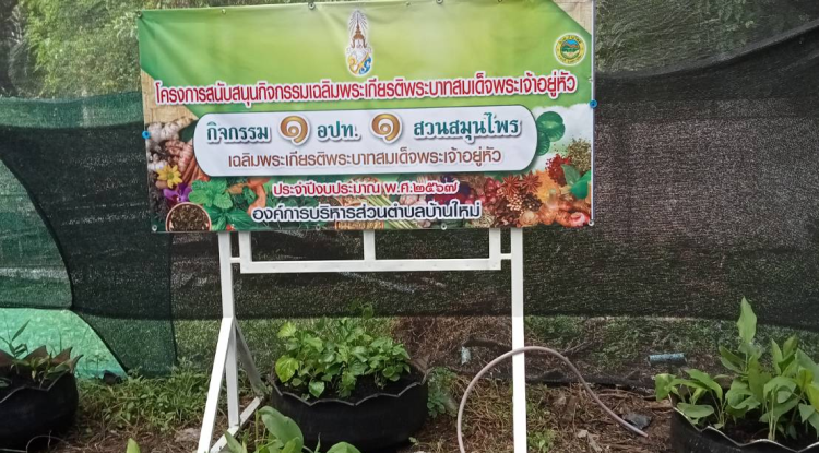 โครงการ 1 อปท. 1 สวนสมุนไพรเฉลิมพระเกียรติพระบาทสมเด็จพระเจ้าอยู่หัว ประจำปีงบประมาณ 2567